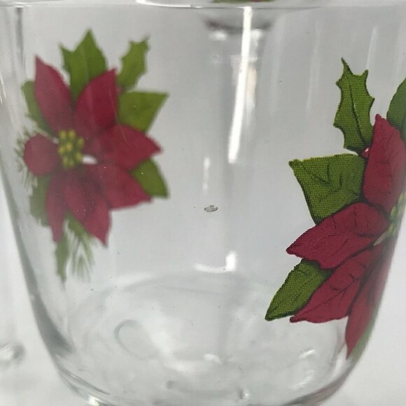 Better Homes & Gardens 5 Poinsettia Glass Votive Candle Holders Christmas Decor - Picture 10 of 12